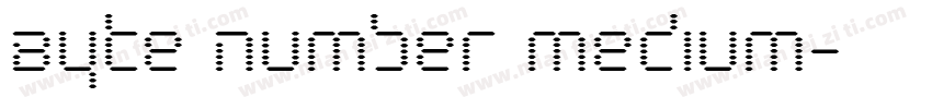 Byte Number medium字体转换